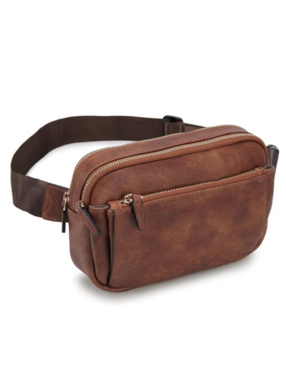 Vegan Leather Fanny Pack Crossbody Belt Bag Adjustable Strap